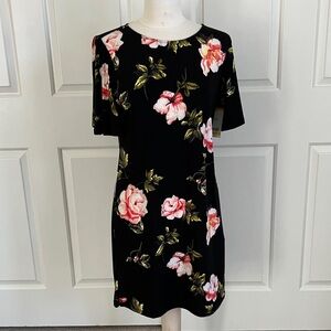 Elegant Black Floral Mini Dress